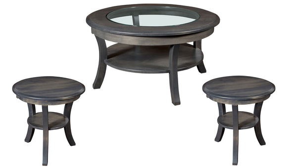 3 Pc Sierra Gray Cocktail & End Table Set